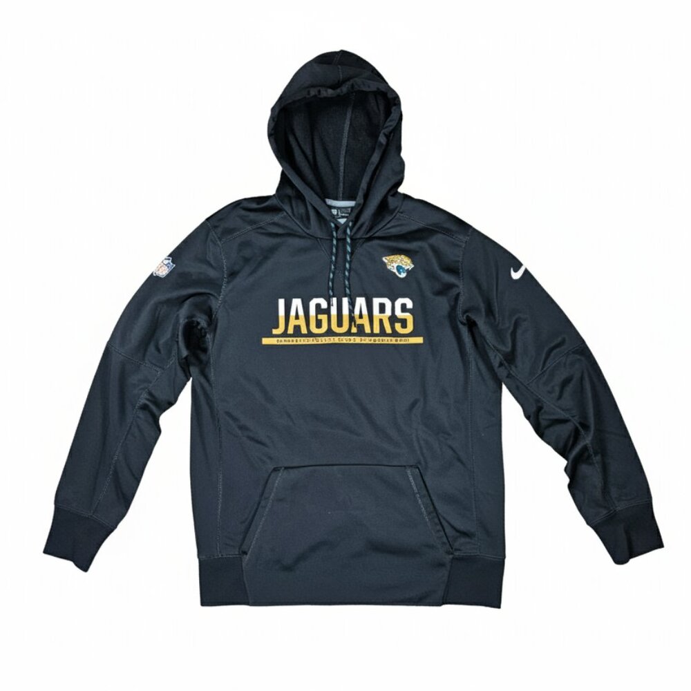 Nike Jacksonville Jaguars Therma-FIT Hoodie NFL On-Field Black Pullover Size L